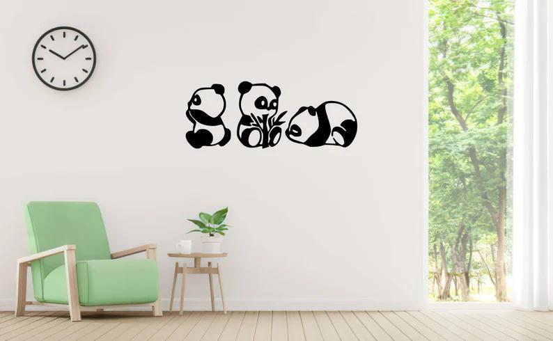 beautiful panda desingn for wall