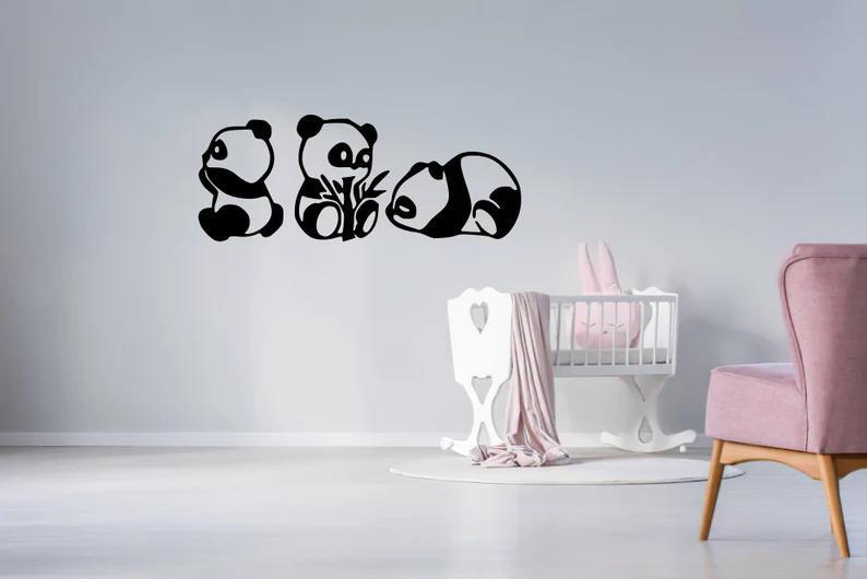 beautiful panda desingn for wall