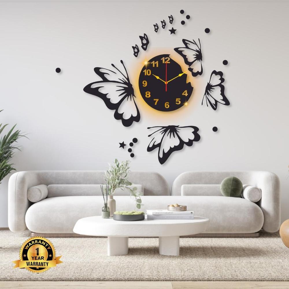 butterfly design Analogue wall clock