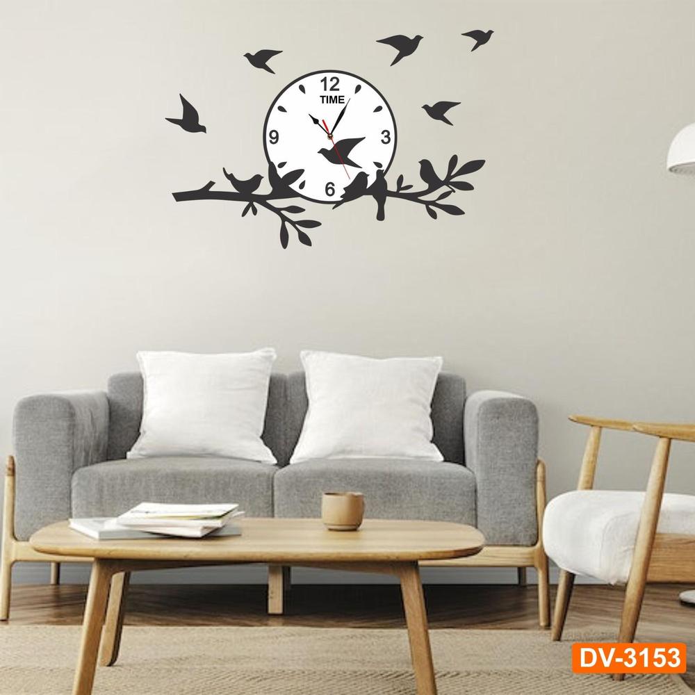 BIRD & TREE design analogue wall clock