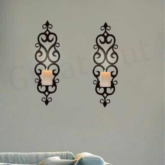 Wall shelves LED candles