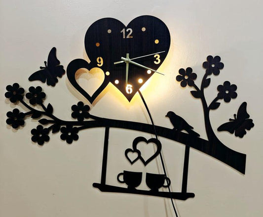 chic Heart Design Analogue with Light