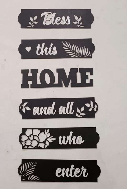 3D BLESS HOME WOODEN WALL ART