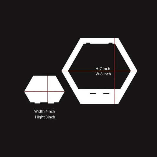hexa shaped shelves