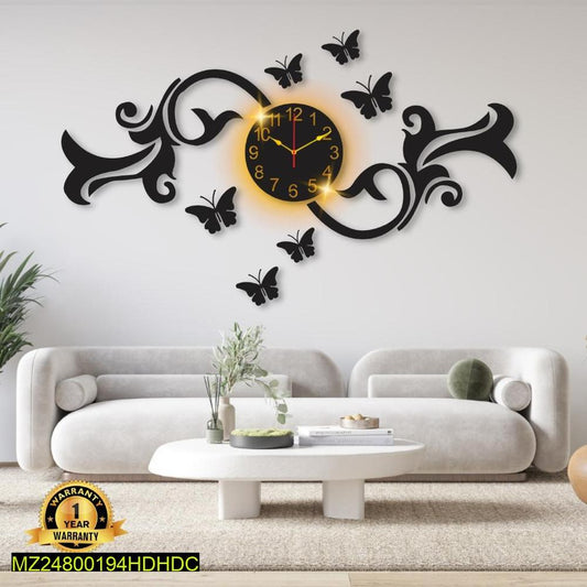 Butterfly design wall clock