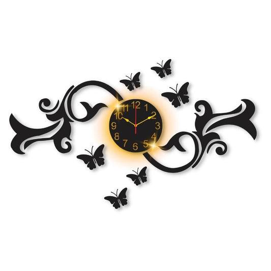 Butterfly design wall clock