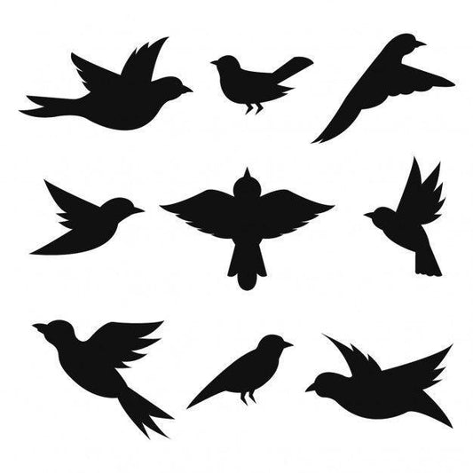 9 PCS Bird vinyl wall decor sticker